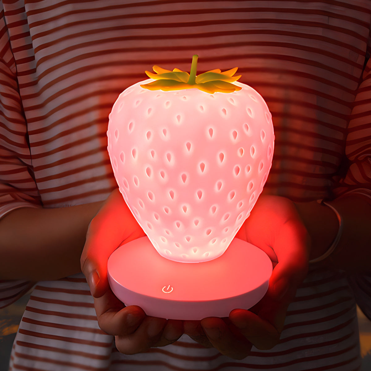 Cute Rechargeable Strawberry Night Light